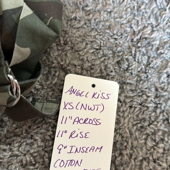 NWT Angel Kiss Cargo Shorts Camouflage XS - Picture 4 of 11